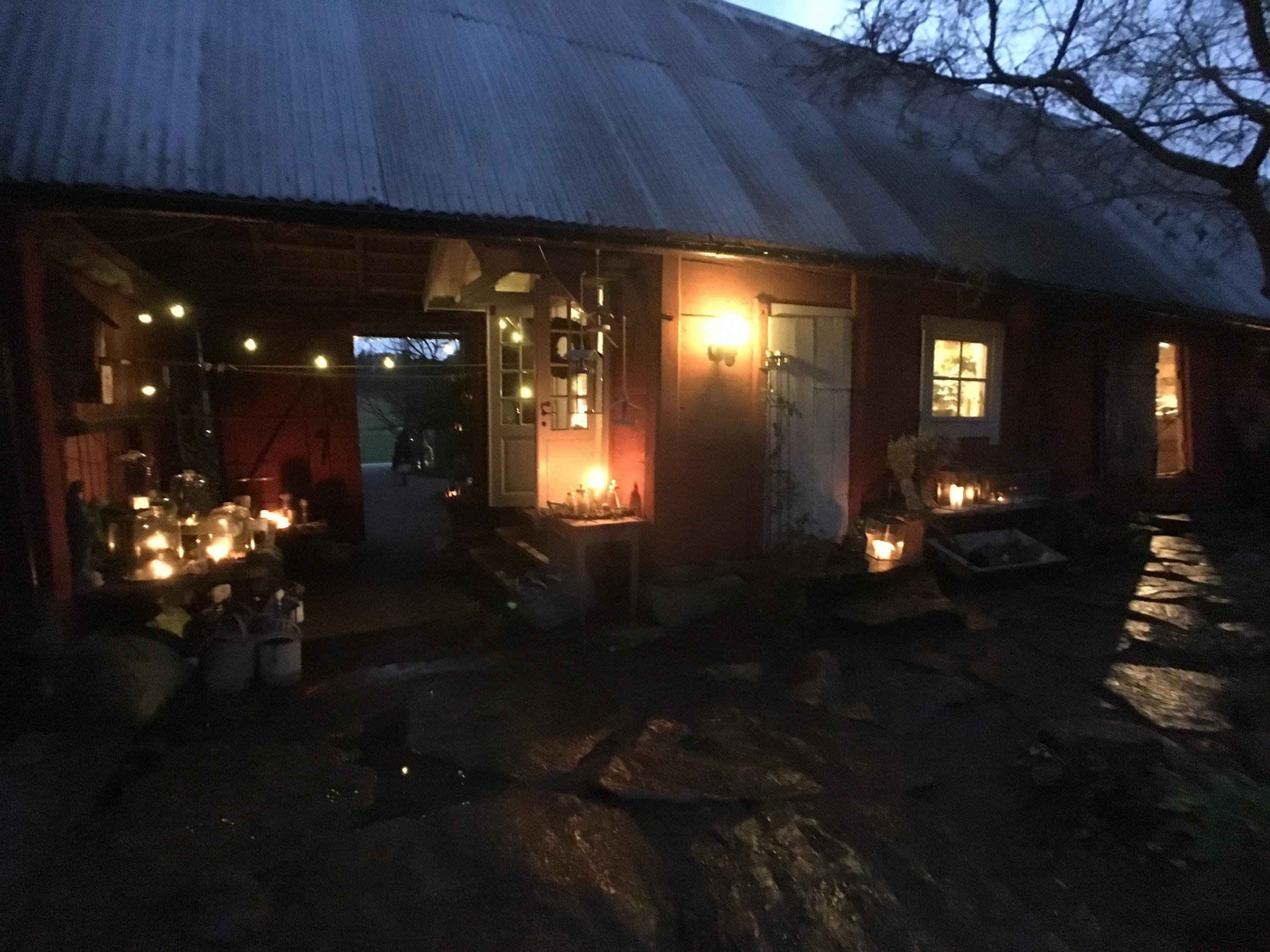 Trädgårdsbutik på Jul på Håkesgård